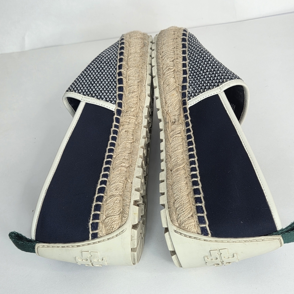 Tory Burch Miranda Navy Lug Sole Platform Espadrille Shoes Women's Size 10 - Picture 5 of 10